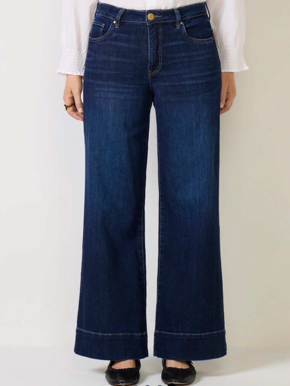 KUT From The Kloth - Maya Fab Ab Wide Leg Jeans (Dark Wash Size 4)